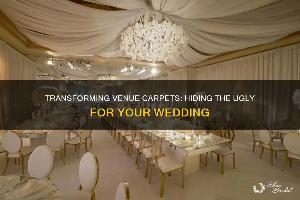 how to hide ugly wedding venue carpet