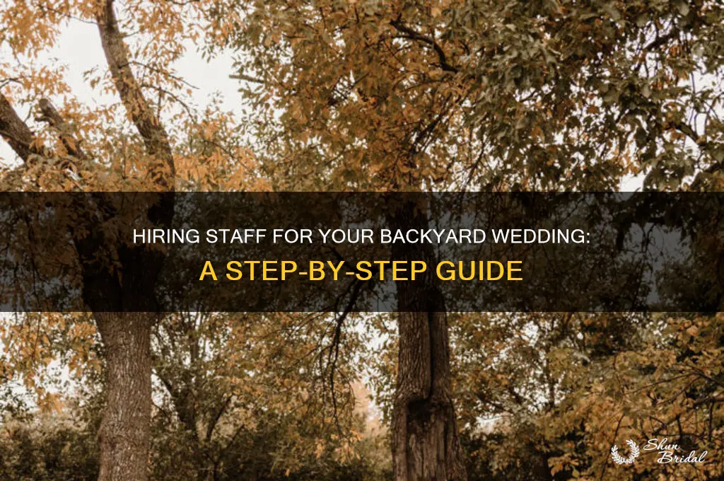 how to hire staff for a backyard wedding