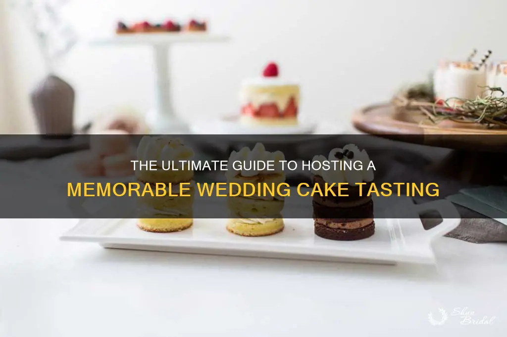 how to hold a wedding cake tasting