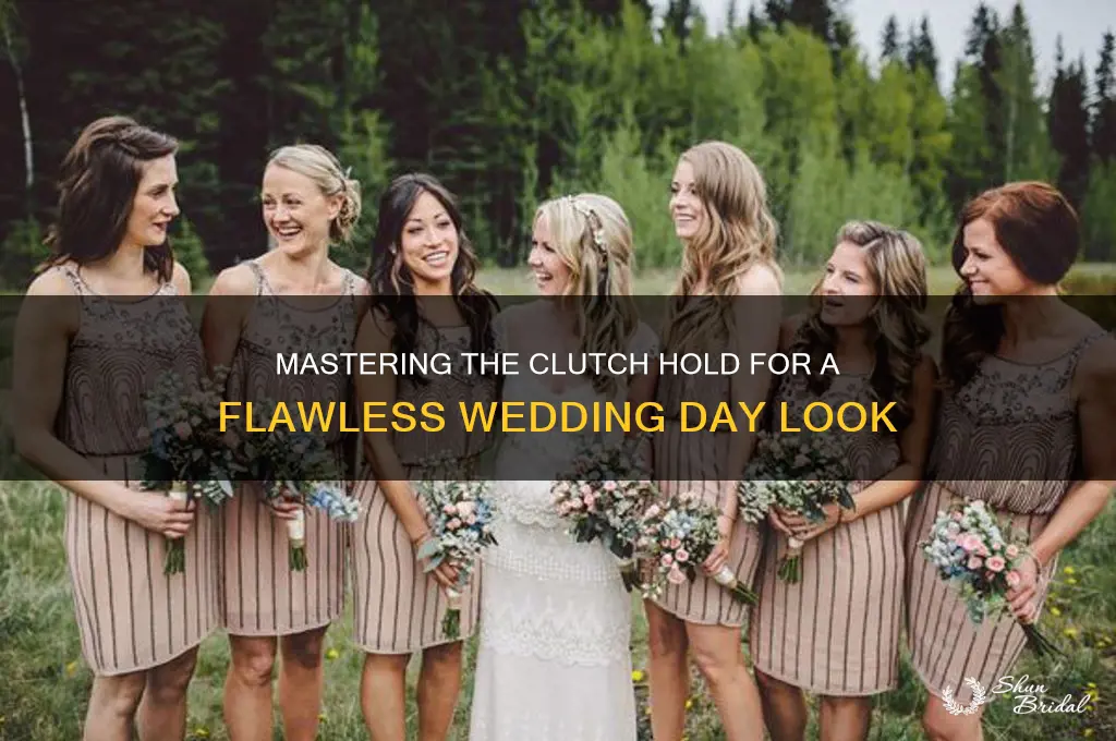 how to hold clutch on wedding