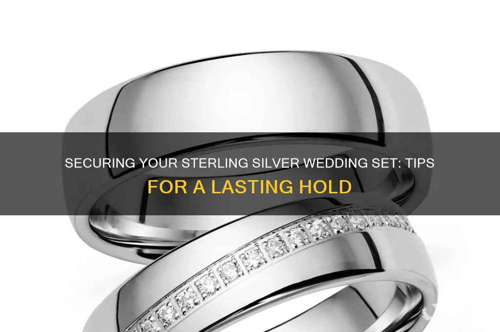 how to hold sterling silver wedding set together