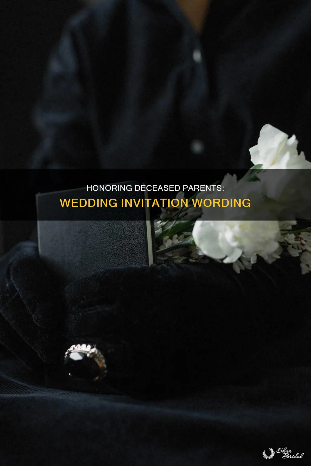 how to honor a deceased parent on a wedding invitation