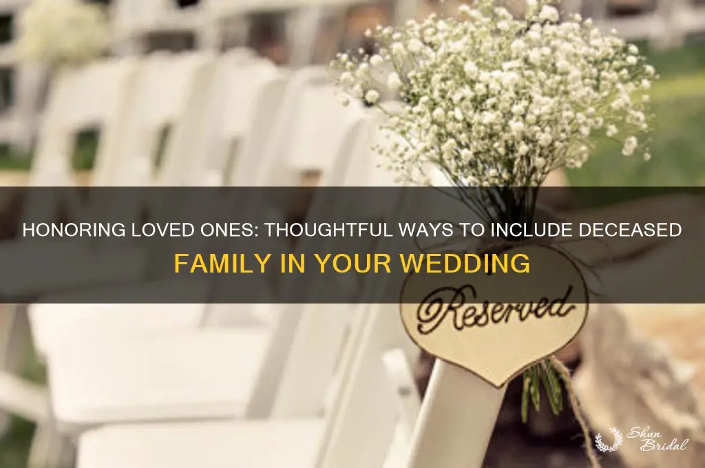how to honor dead people at your wedding