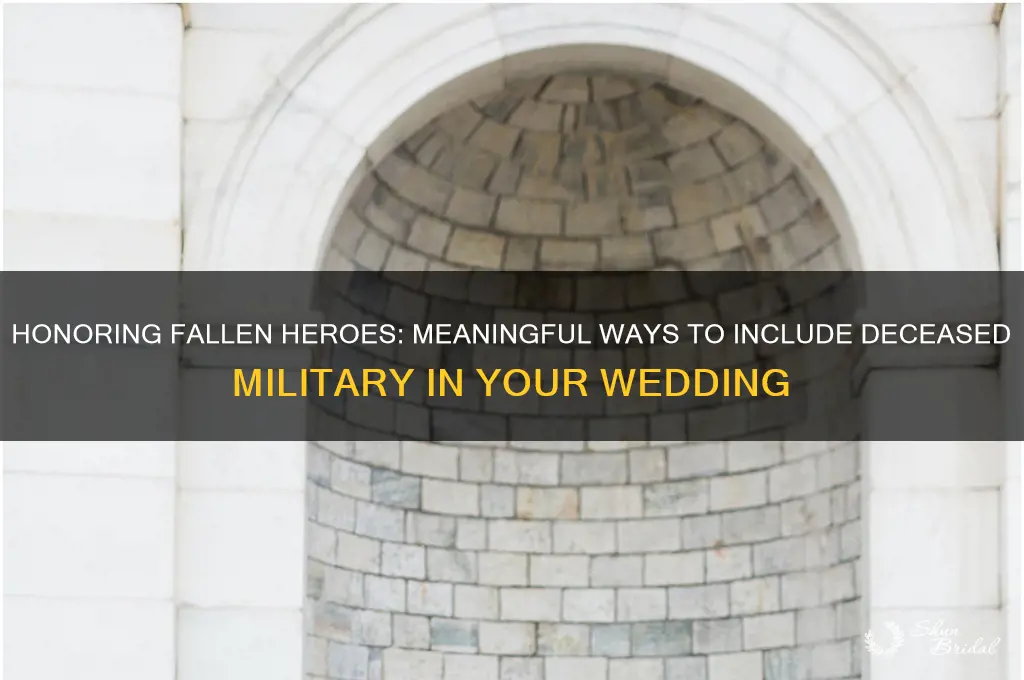 how to honor deceased military at wedding