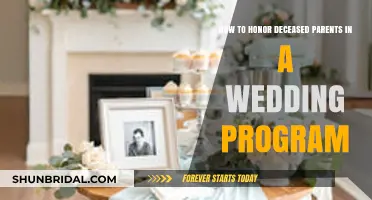 Honoring Deceased Parents: Thoughtful Ways to Include Them in Your Wedding Program