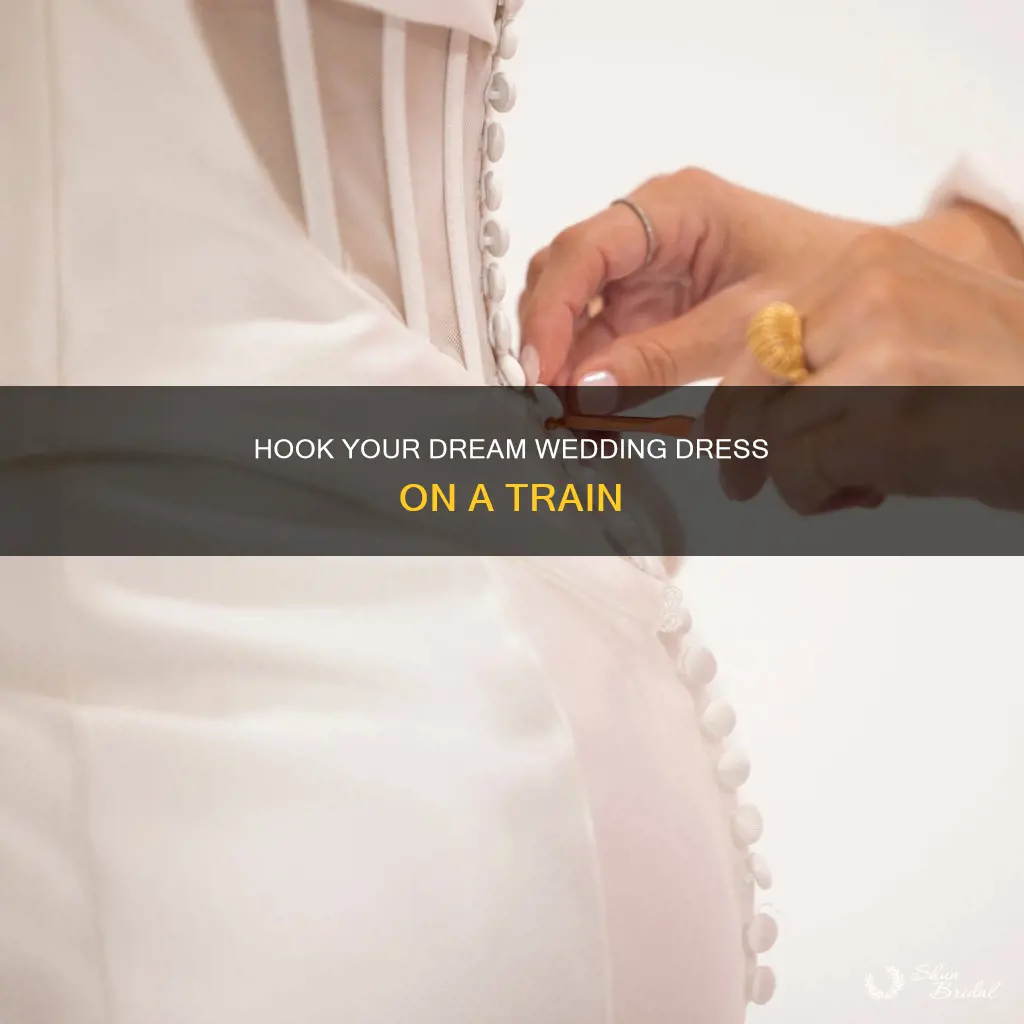 how to hook a train up on a wedding dress