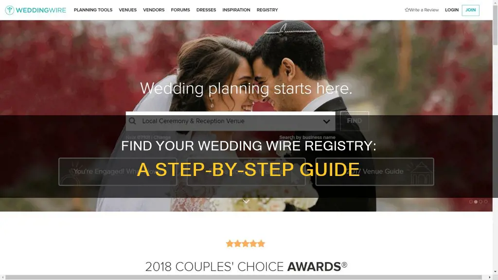 how to I find registry on wedding wire