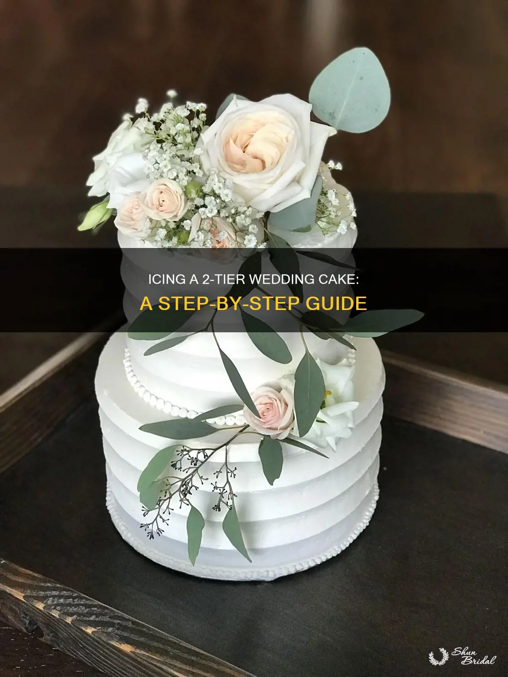 how to ice a 2 tier wedding cake
