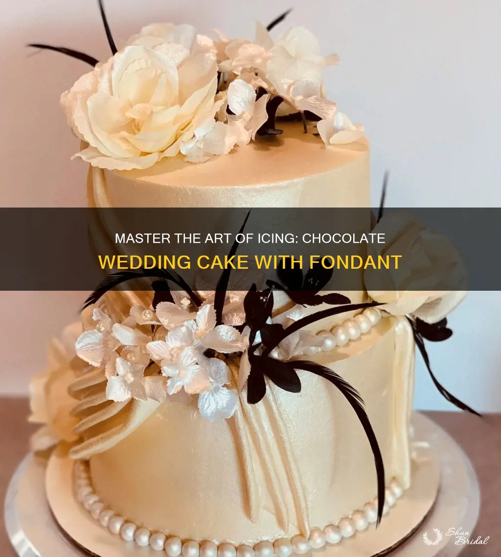 how to ice a chocolate wedding cake with fondant