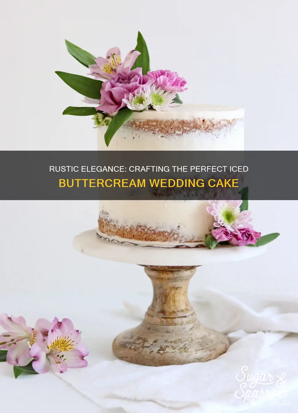 how to ice a rustic buttercream wedding cake