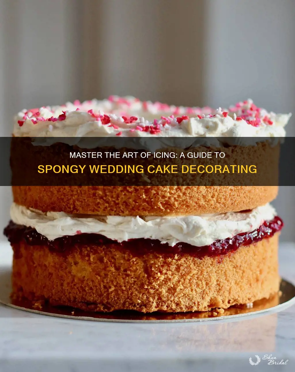 how to ice a sponge wedding cake