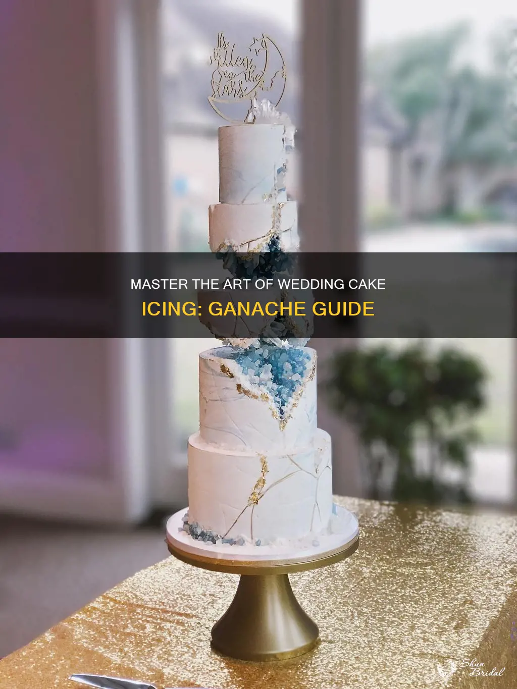 how to ice a wedding cake with ganache