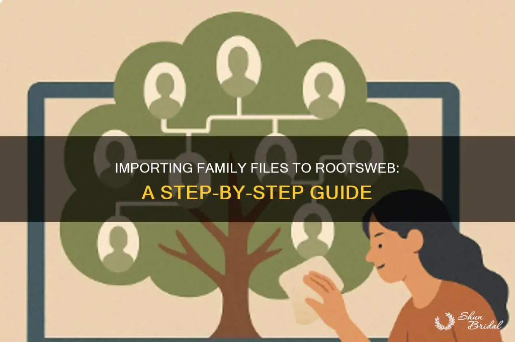 how to import family file to roots wed to go