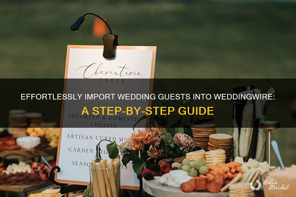 how to import guests in wedding wire