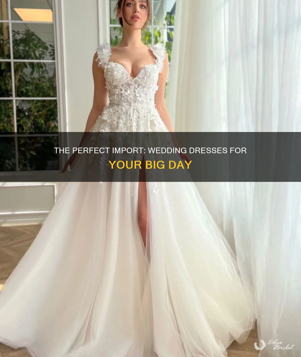 how to import wedding dresses