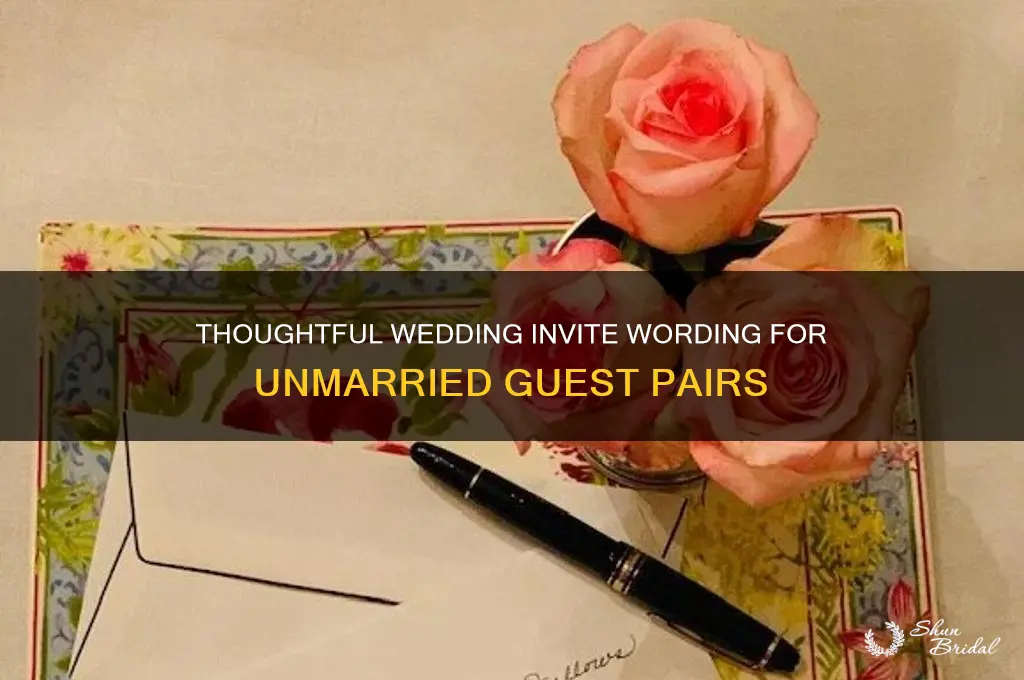 how to include 2 non married guests on wedding ivite