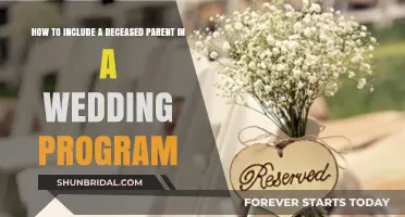 Honoring a Deceased Parent: Thoughtful Ways to Include Them in Your Wedding Program