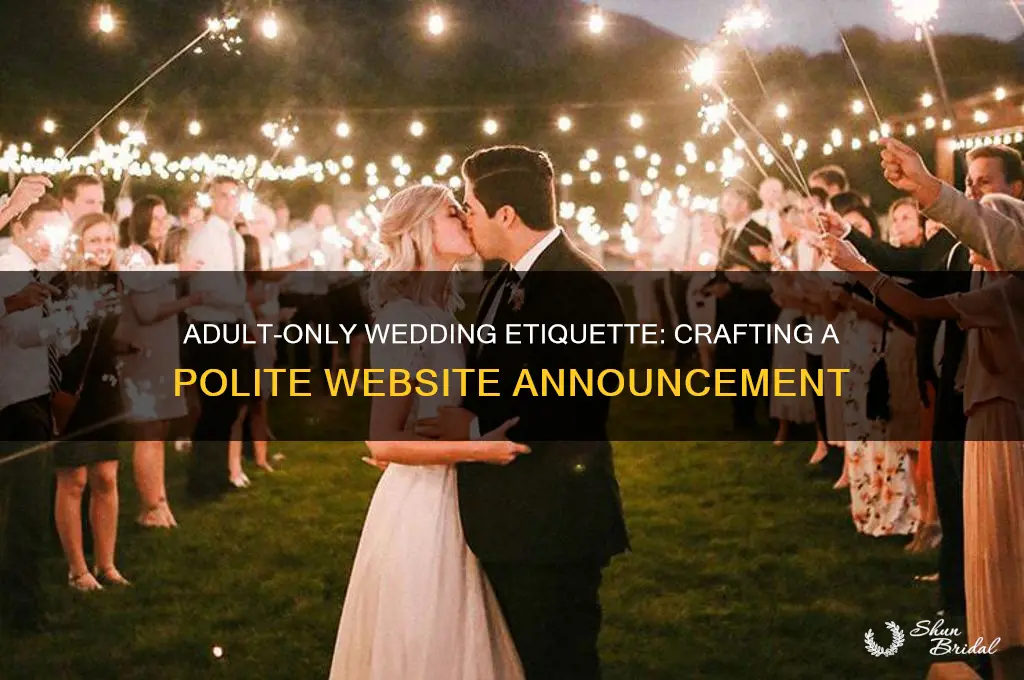 how to include adult only on wedding website