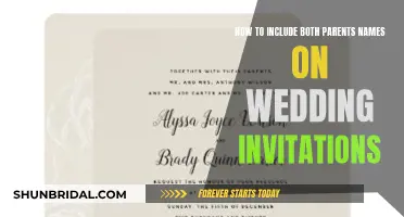 Incorporating Both Parents' Names in Wedding Invitations Elegantly