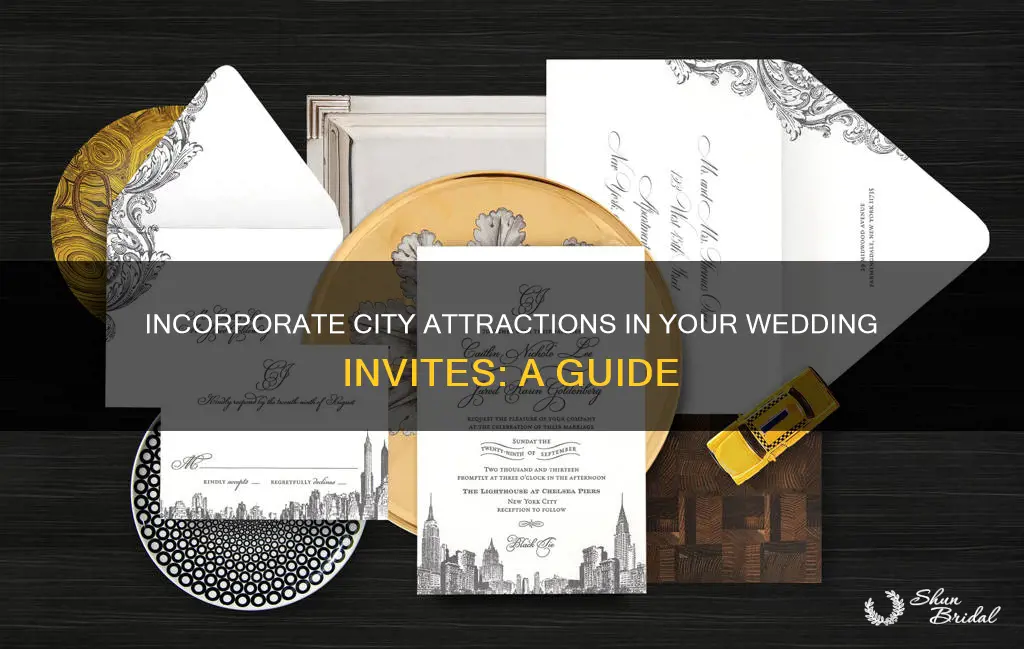 how to include city atractions in wedding invitation