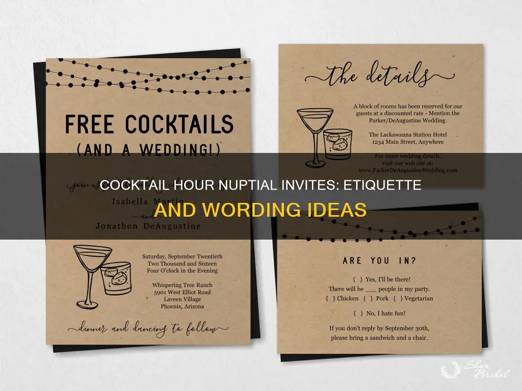 how to include cocktail hour on wedding invitation