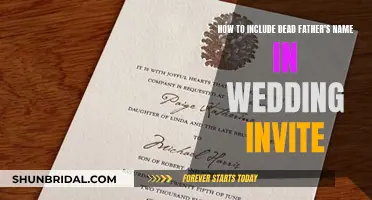 Incorporating Deceased Father's Name: Wedding Invite Etiquette