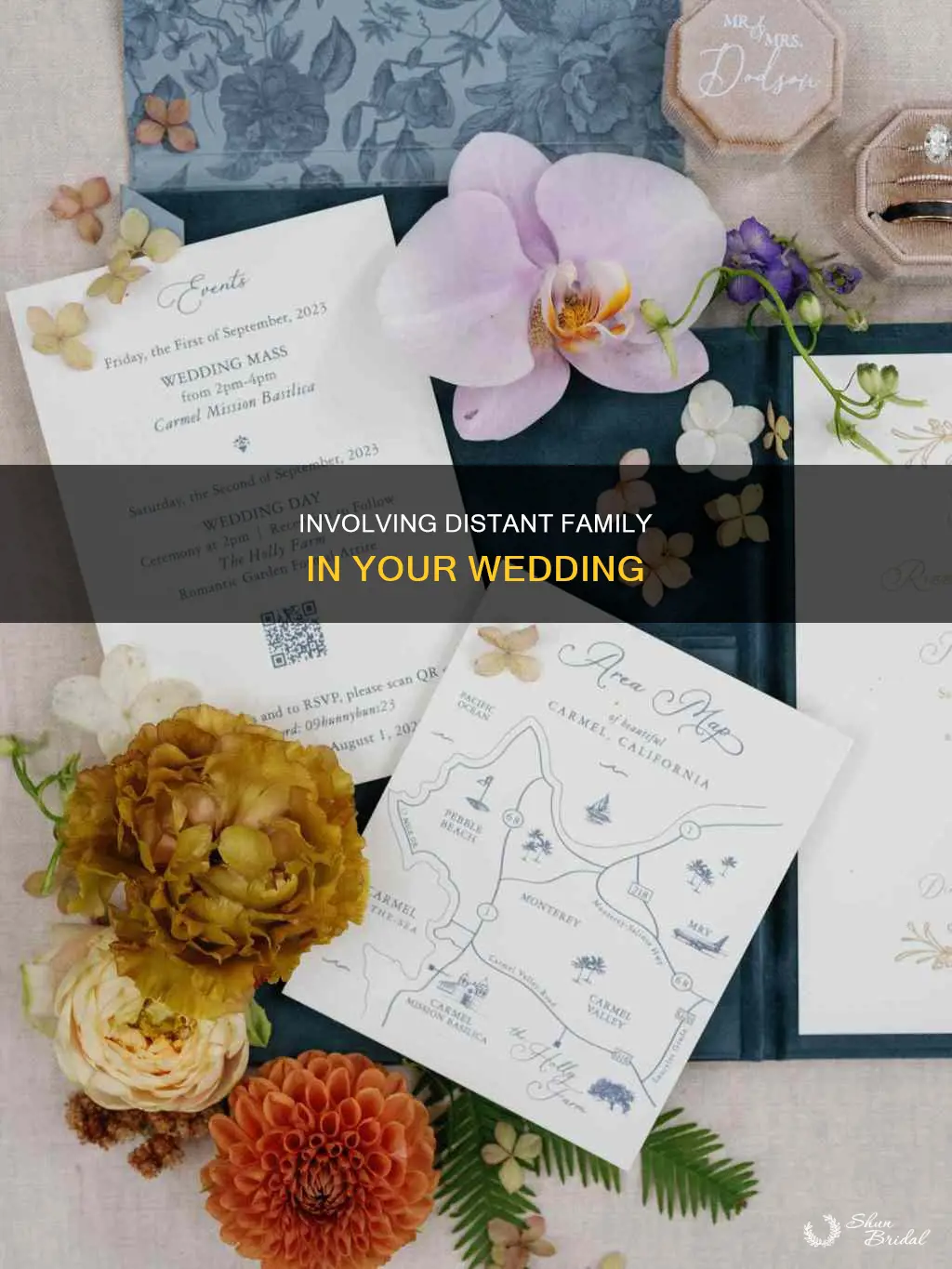 how to include family long distance in a wedding
