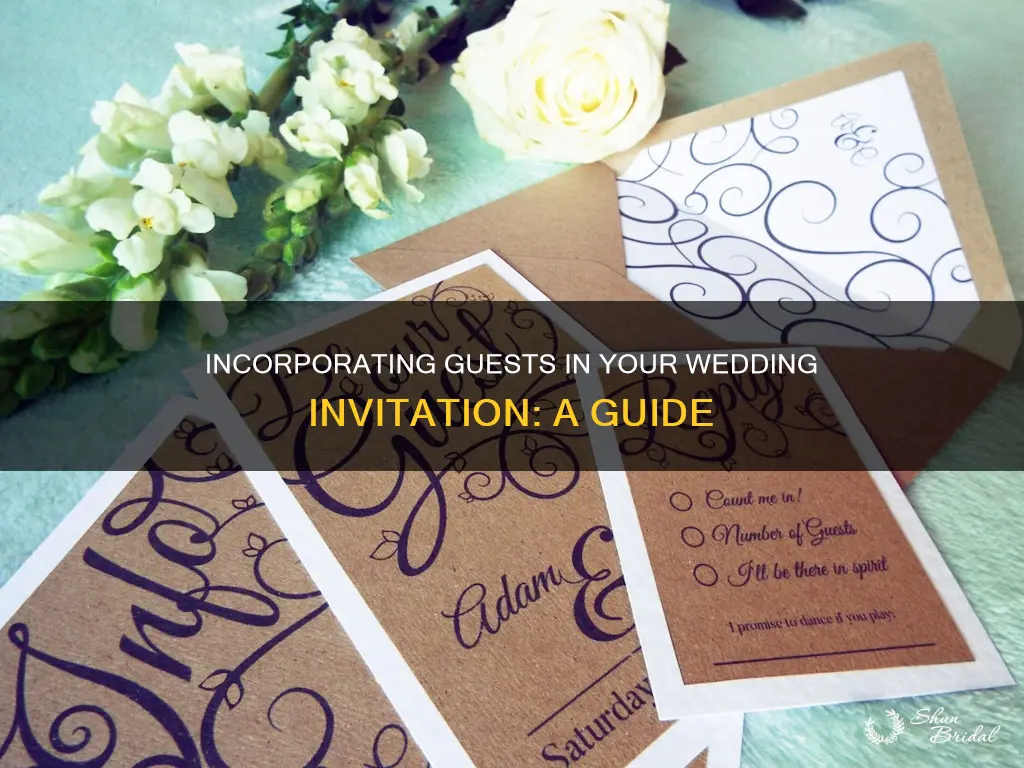 how to include guest on wedding invitation