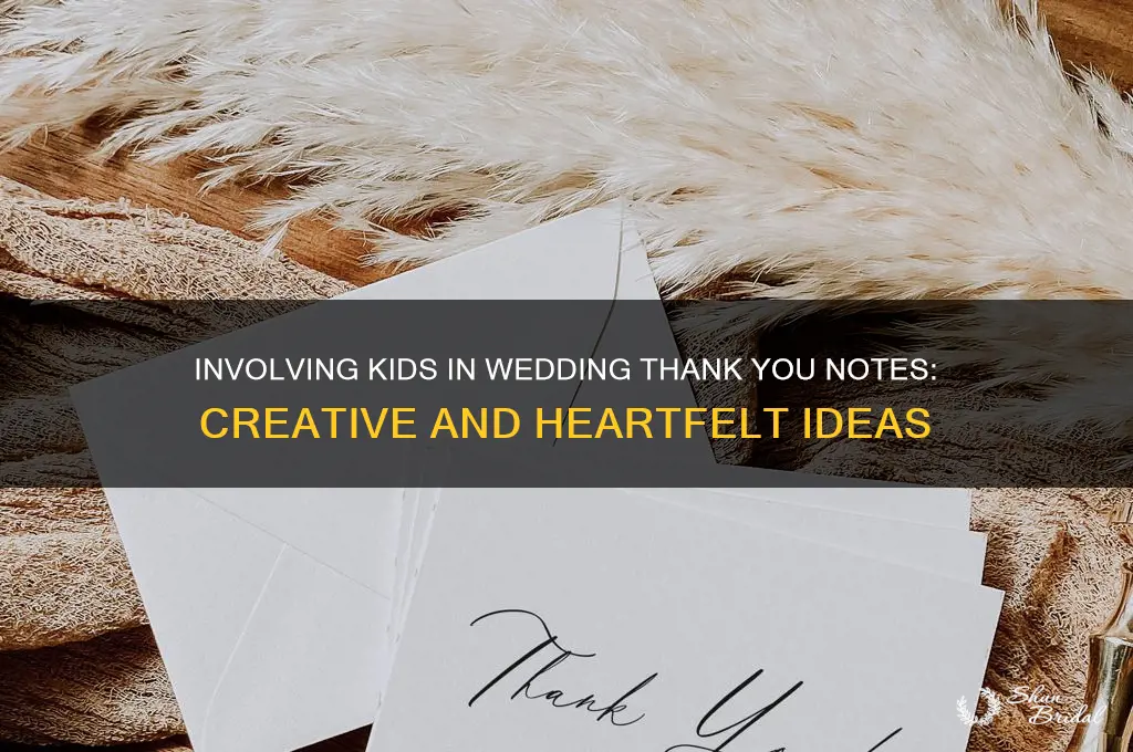 how to include kids in wedding thank you notes