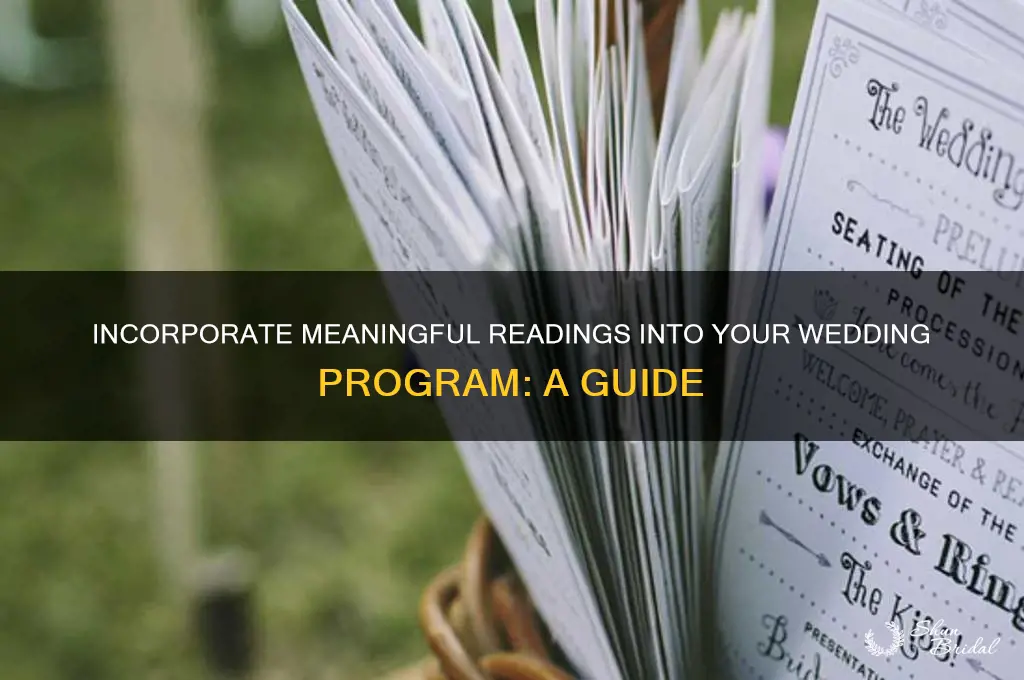 how to include readings in wedding program