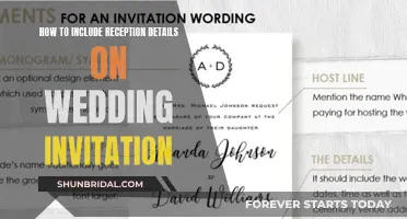 Wedding Invitation Etiquette: Reception Details Included