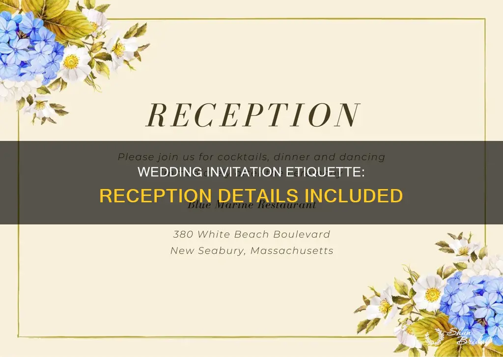 how to include reception details on wedding invitation