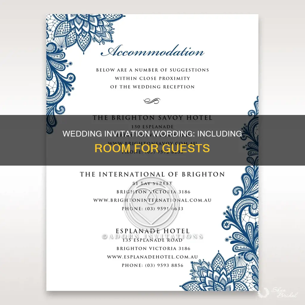 how to include room in wedding invitation