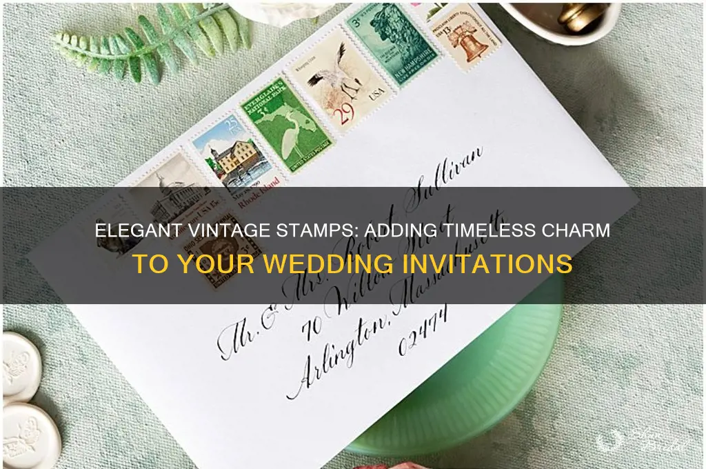 how to include vintage stamps in wedding
