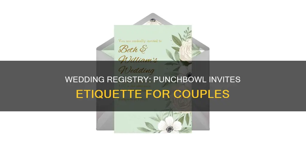 how to include wedding registry on punchbowl invites