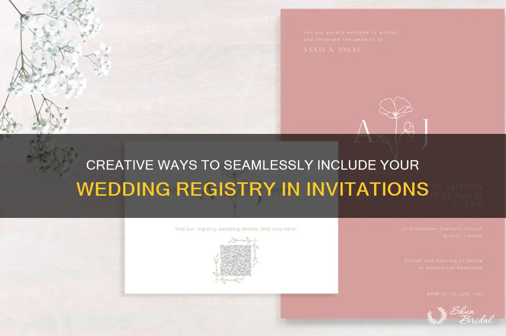 how to include your wedding regist