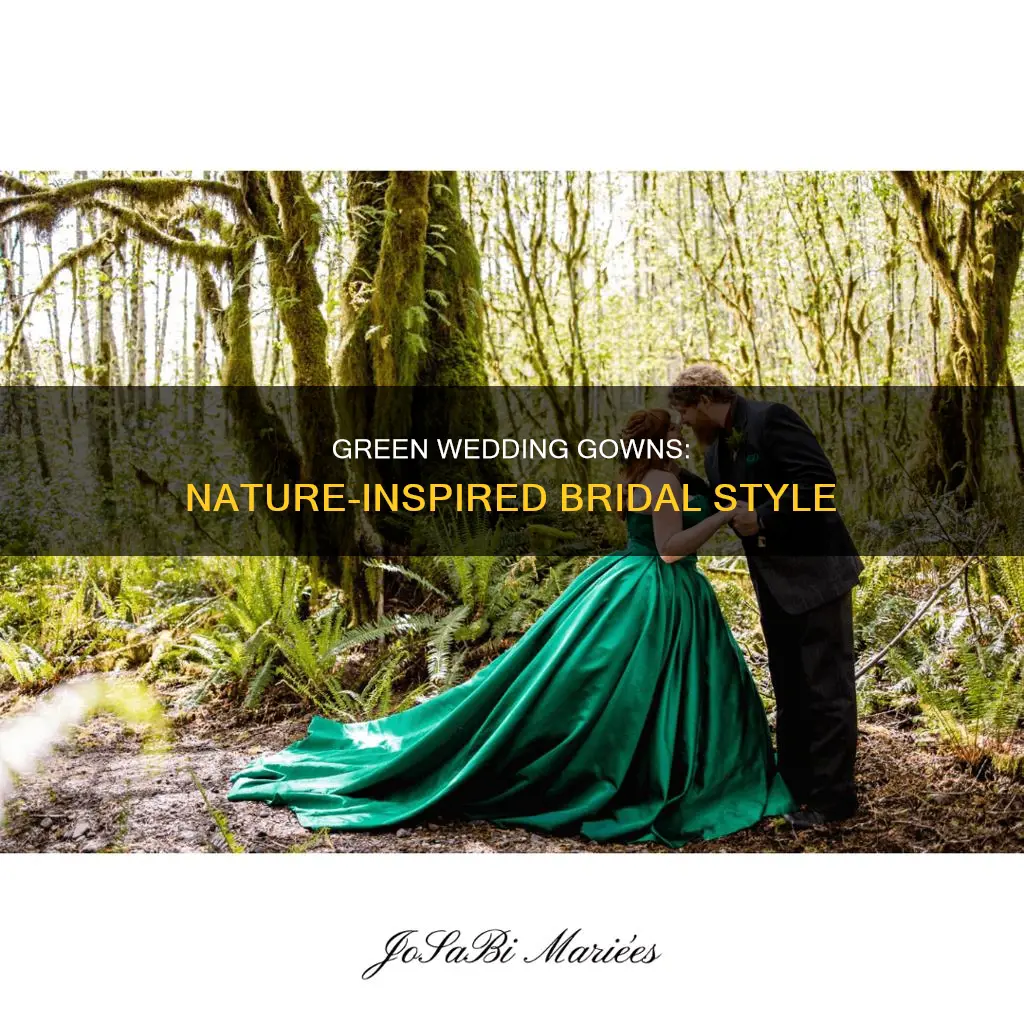 how to incorporate green into wedding dress