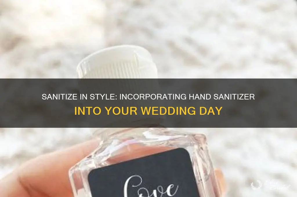 how to incorporate hand sanitizer at your wedding