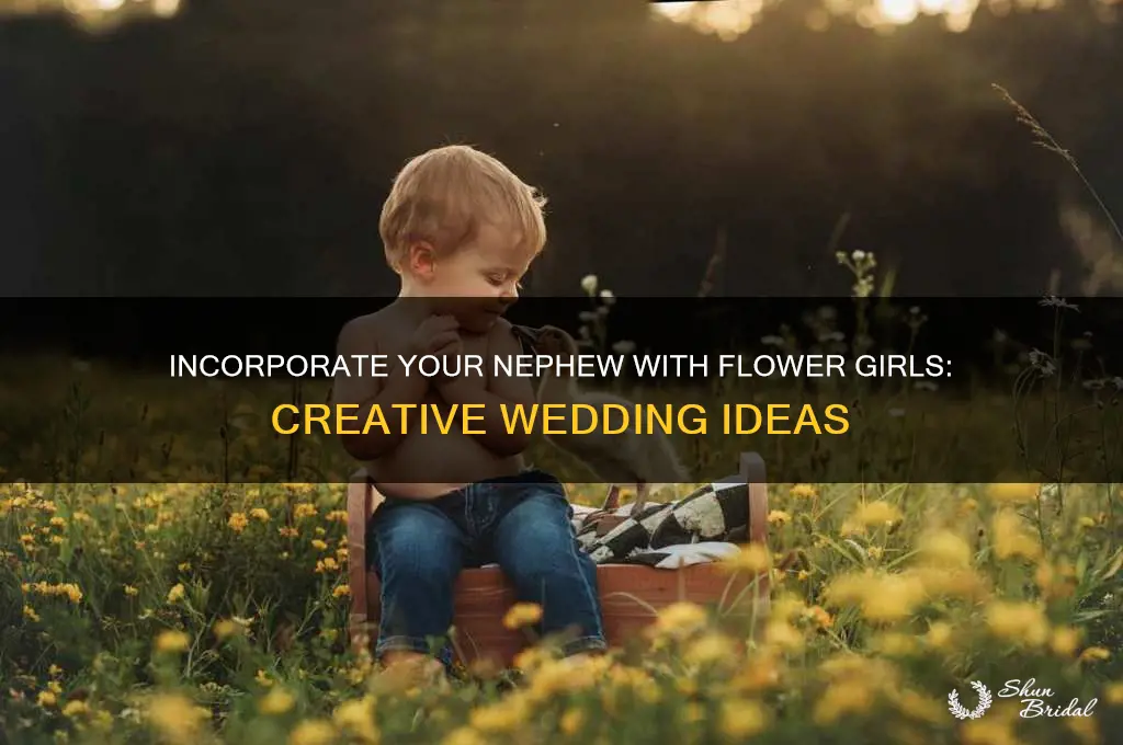 how to incorporate little nephew with flower girls