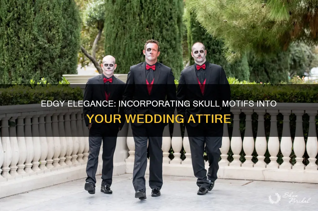 how to incorporate skull into wedding attire