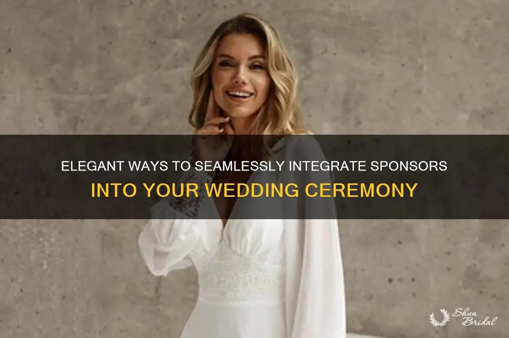 how to incorporate sponsors into wedding ceremony