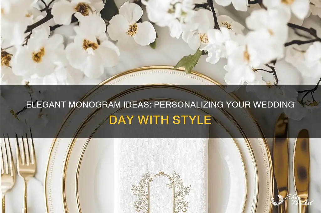 how to incorporate your monogram into wedding day
