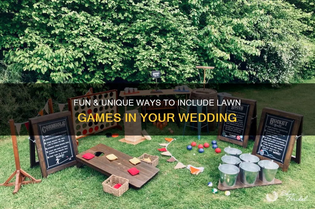 how to incorportate lawn games into wedding