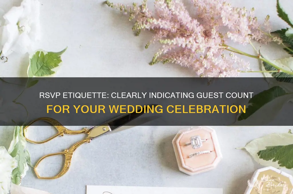 how to indicate number of guests on rsvp card wedding