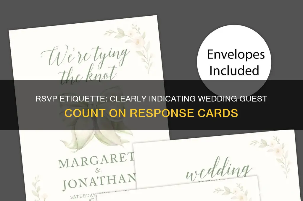 how to indicate number of wedding attendees on response card