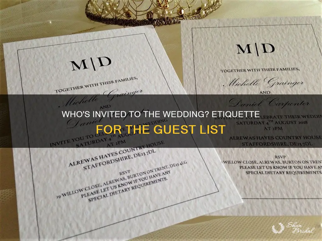 how to indicate who is invited to wedding