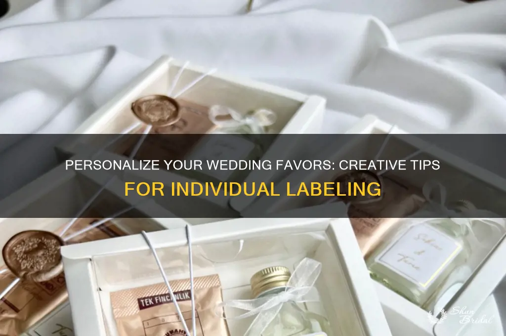 how to individually label wedding favours