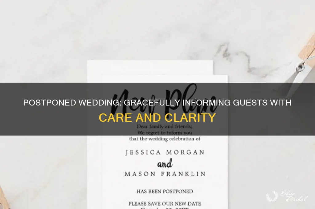 how to inform guests of postponed wedding