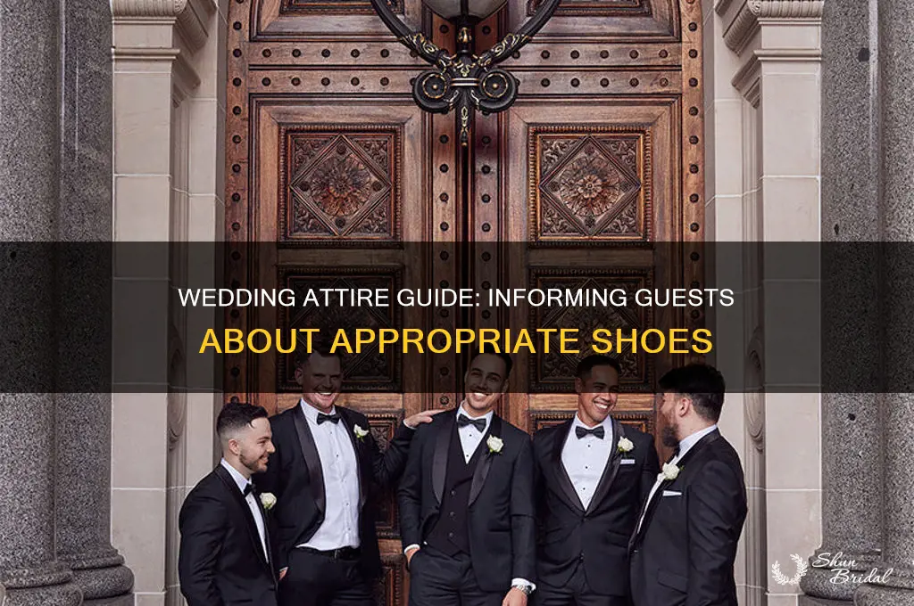 how to inform guests of wedding attire shoes