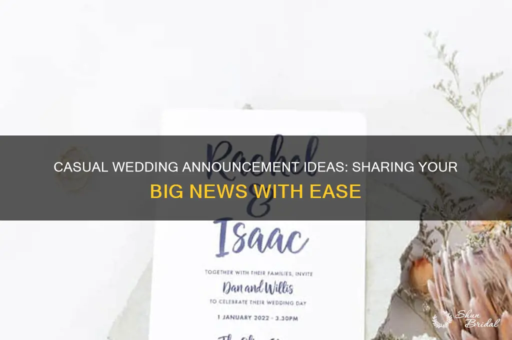 how to informally announce a wedding
